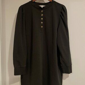 Loft Olive Green Sweatshirt Dress